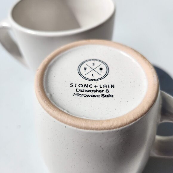 NEW Stone Lain (2) Piece Stoneware mug cups Coffee Tea Replacement Dinnerware - Picture 4 of 6